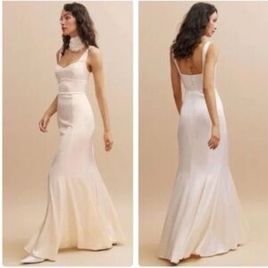 Reformation Payton Satin Dress ivory wedding bridal fior di latte - Size 0